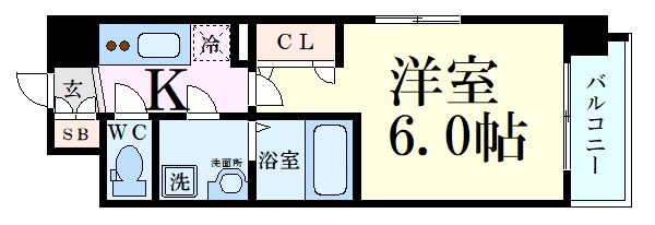 エスリード新大阪グランファーストの物件間取画像