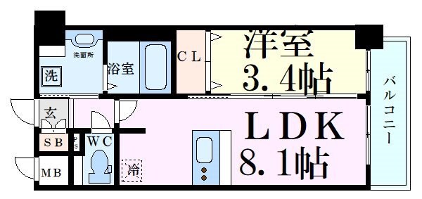 プレサンス新大阪ジェイズの物件間取画像