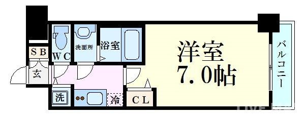 プレサンス大阪福島シエルの物件間取画像