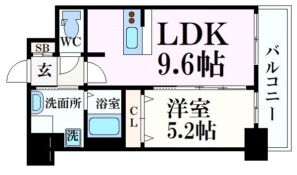 ディームス江坂の物件間取画像