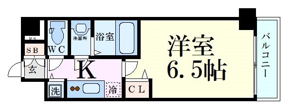 エス・キュート京町堀（旧：プレサンス京町堀サウス）の物件間取画像