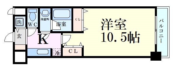 肥後橋駅 徒歩2分 20階の物件間取画像
