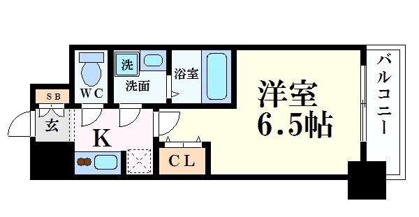 S-RESIDENCE阿波座WESTの物件間取画像