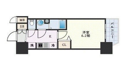 プレサンス長堀通グレイタスの物件間取画像