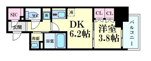 クレストコート靱公園　THE　CLASSの物件間取画像