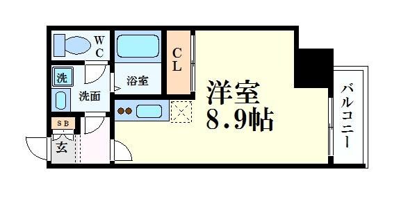 プライムアーバン松屋町の物件間取画像