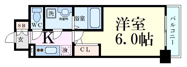 エスリード難波ザ・アークの物件間取画像