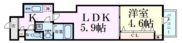 ファーストフィオーレ江坂公園の物件間取画像