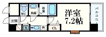 クラウンハイム北心斎橋フラワーコートの物件間取画像