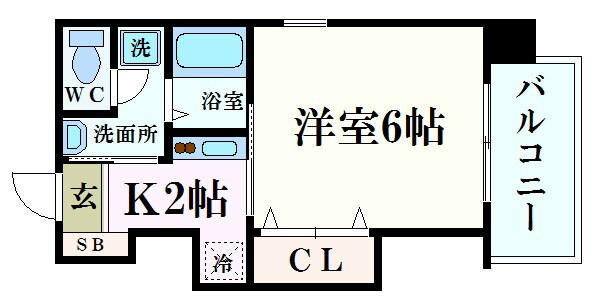 阿波座駅 徒歩5分 8階の物件間取画像