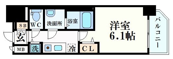 プレサンス野田阪神駅前ザ･プレミアムの物件間取画像