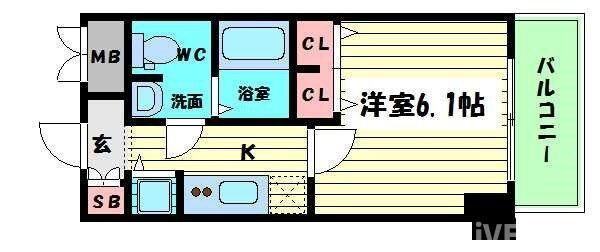 プレサンス松屋町グレースの物件間取画像