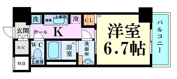 ジオエント新町の物件間取画像