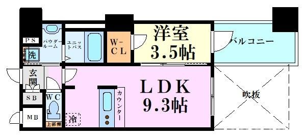 プレサンス堺筋本町ディスティニーの物件間取画像