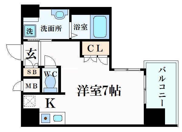 ドーム前千代崎駅 徒歩3分 9階の物件間取画像