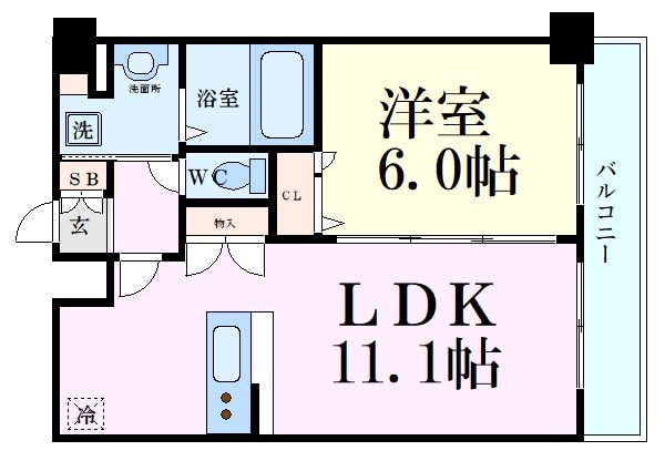 プレサンスOSAKA江坂の物件間取画像