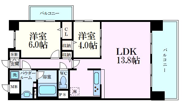 グリーナリー江坂公園の物件間取画像