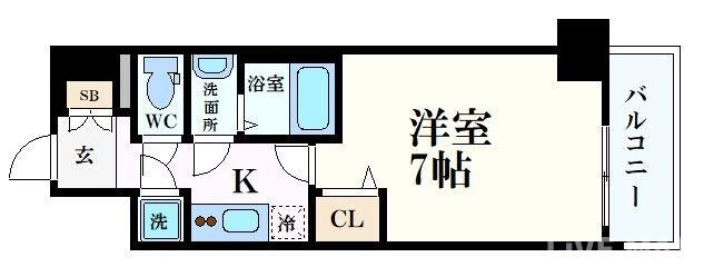 ファーストフィオーレ谷町六丁目フェリシアの物件間取画像