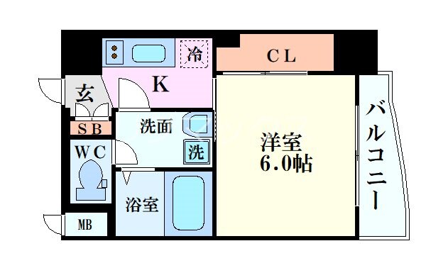 エスプレイス阿波座パークテラスの物件間取画像