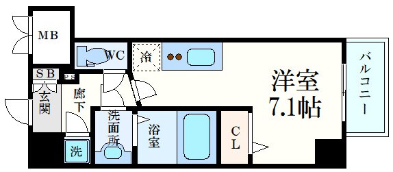 ファーストフィオーレ大阪ウエストウェルビングの物件間取画像