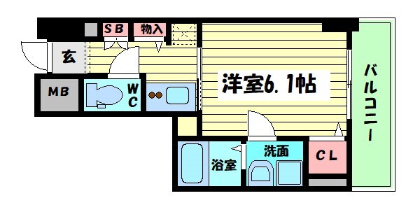 S-RESIDENCE南堀江の物件間取画像