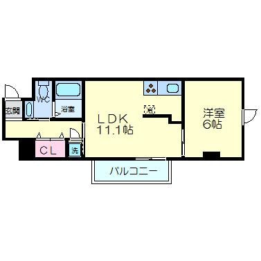 谷町六丁目駅 徒歩2分 2階の物件間取画像