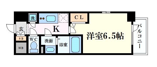 ドーム前千代崎駅 徒歩3分 6階の物件間取画像