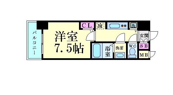 S-RESIDENCE江坂Eminenceの物件間取画像