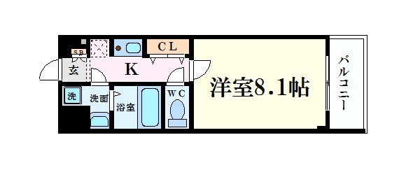 ベルフェリーク天満橋の物件間取画像