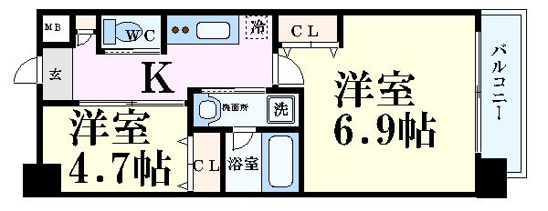 スプランディッド新大阪Ⅲの物件間取画像