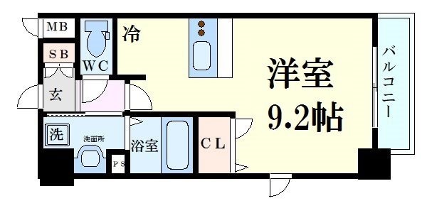 プレサンスOSAKA江坂の物件間取画像