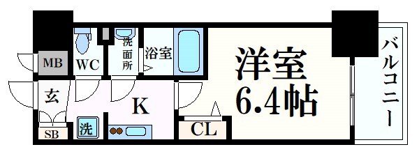 プレサンスOSAKA DOMECITYビーツの物件間取画像