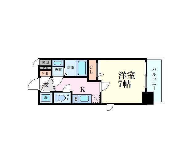 ドーム前千代崎駅 徒歩5分 5階の物件間取画像