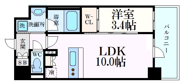 ズーノクルーズ江坂の物件間取画像