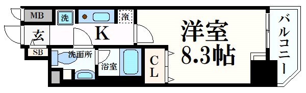 パークアクシス四ツ橋の物件間取画像