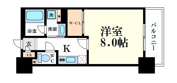 アスヴェル阿波座BLUE EARTHの物件間取画像