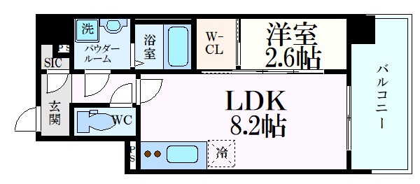 コンフォリア・リヴ南森町Ⅱの物件間取画像