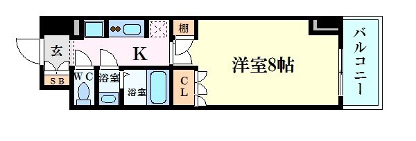 江坂駅 徒歩5分 8階の物件間取画像