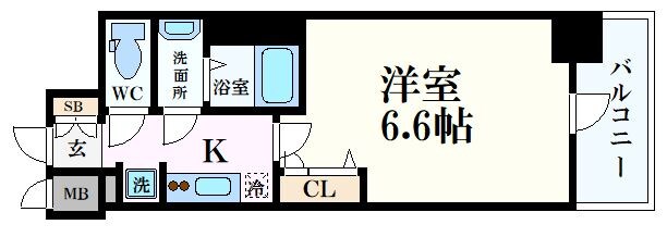 プレサンス四天王寺前夕陽ヶ丘アクティの物件間取画像