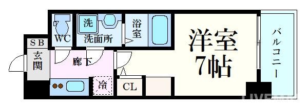 S-RESIDENCEドーム前千代崎の物件間取画像