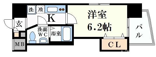 LUXE難波EASTの物件間取画像