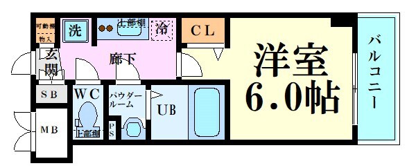 プレサンス南堀江ザ・センスの物件間取画像