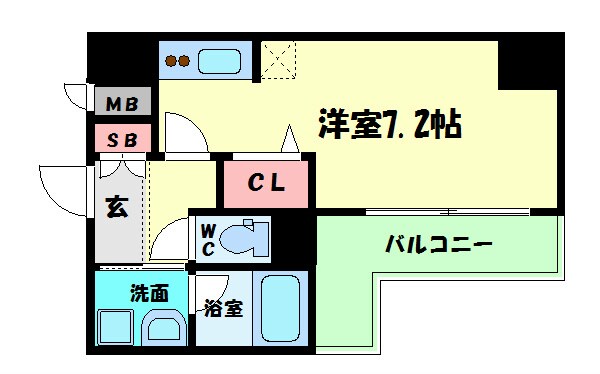 レジュールアッシュ大阪城ＷＥＳＴの物件間取画像