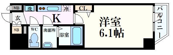 プレサンス天王寺勝山の物件間取画像