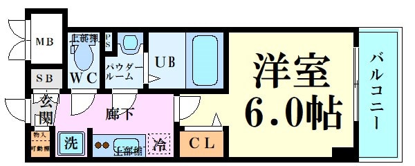 プレサンス南堀江ザ・センスの物件間取画像