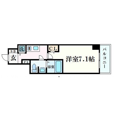 プレサンス梅田東ベータの物件間取画像