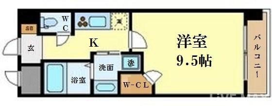 クラウンハイム北心斎橋フラワーコートの物件間取画像