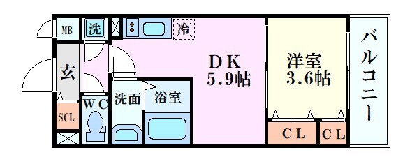 サムティ福島Rufleの物件間取画像