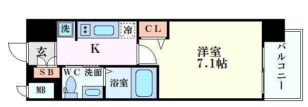 エグゼ天神橋の物件間取画像