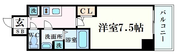 プレサンス梅田東ベータの物件間取画像